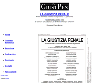 Tablet Screenshot of lagiustiziapenale.org